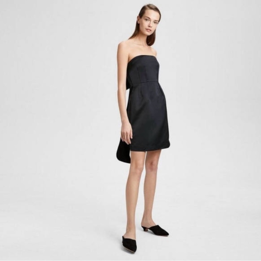 Theory Black Strapless Dress NWT